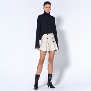 Alexis Kita Vegan Leather Mini Skirt
